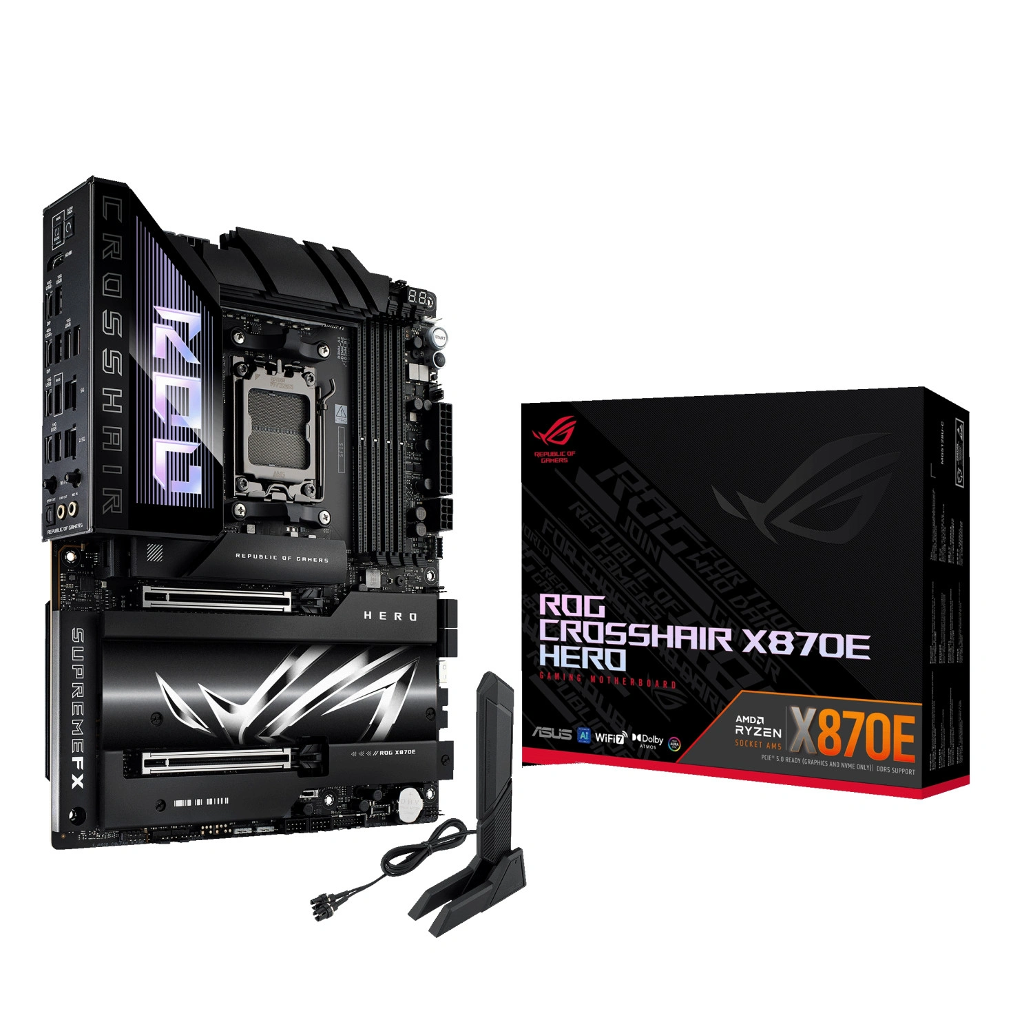 ASUS-ROG-CROSSHAIR-X870E-HERO-9-1500x1500 مادربرد ASUS ROG CROSSHAIR X870E HERO - تصویر 1
